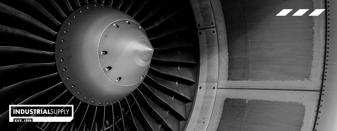 blog image of airplane turbine close up in black and white
